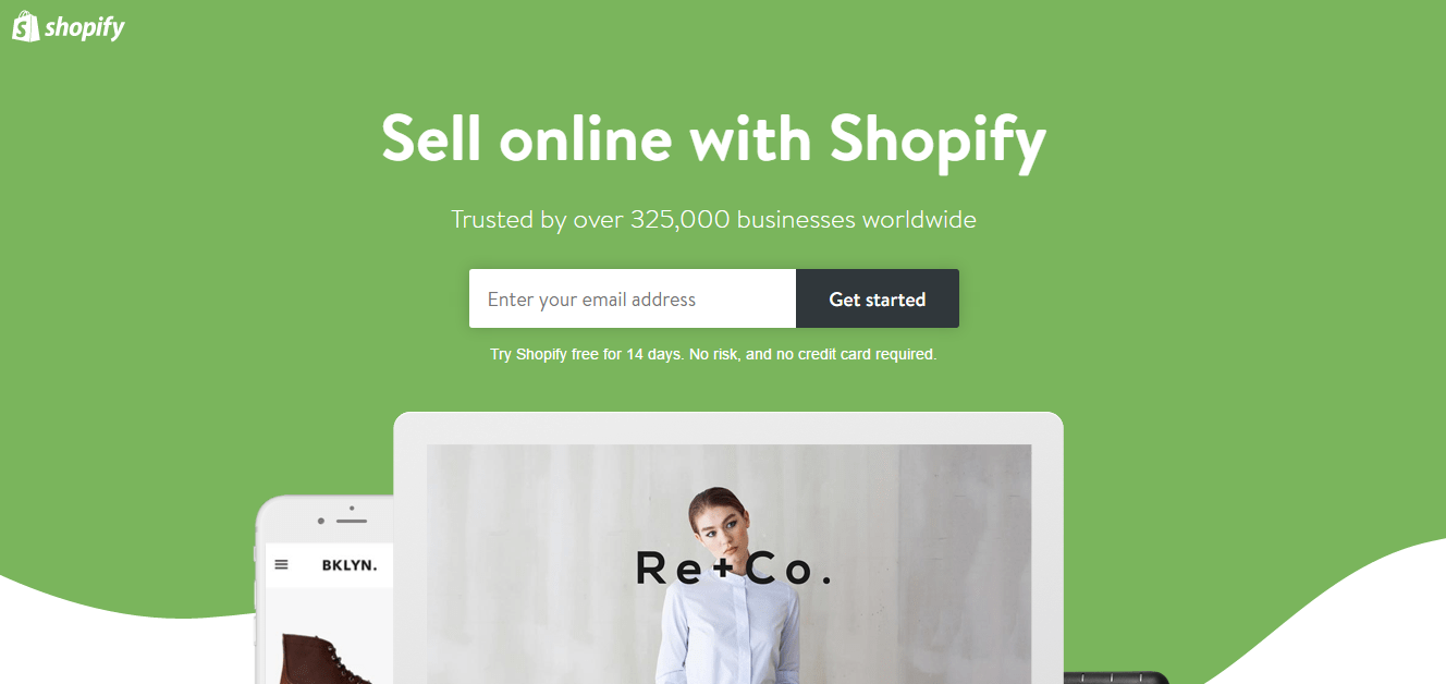 Shopify website