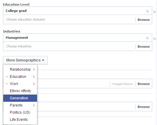 Facebook Advertising Demographics